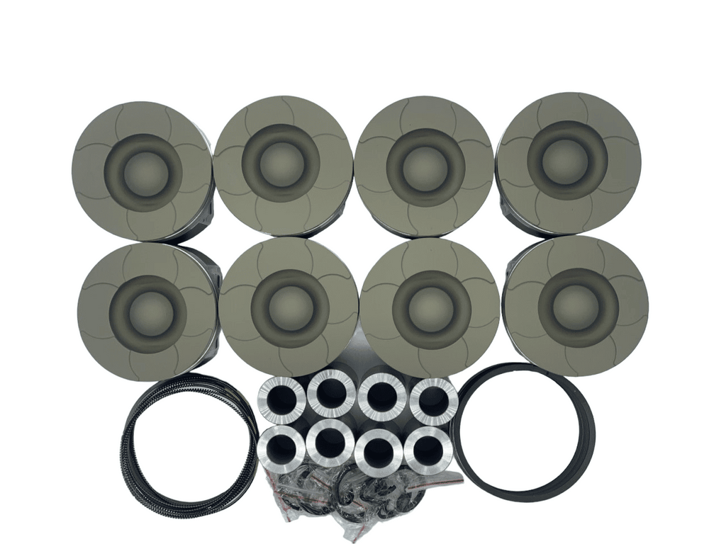 6.0L Powerstroke Diesel UEM Ceramic Coated Fly Cut Piston Kit